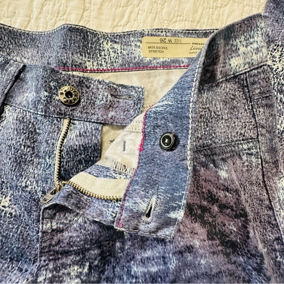 Diesel Women’s Livier -Sp Super Slim Jegging Low Waist Sz.26 Edgy Rock Sleek - Picture 8 of 12